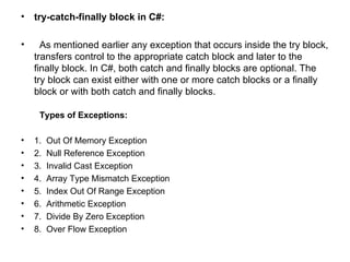 Exception handling | PPT
