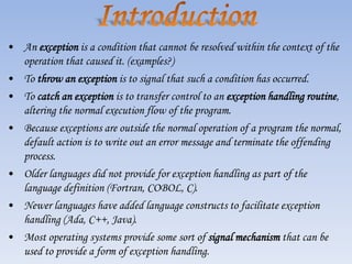 Exception handling | PPTX