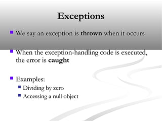 Exception handling | PPT