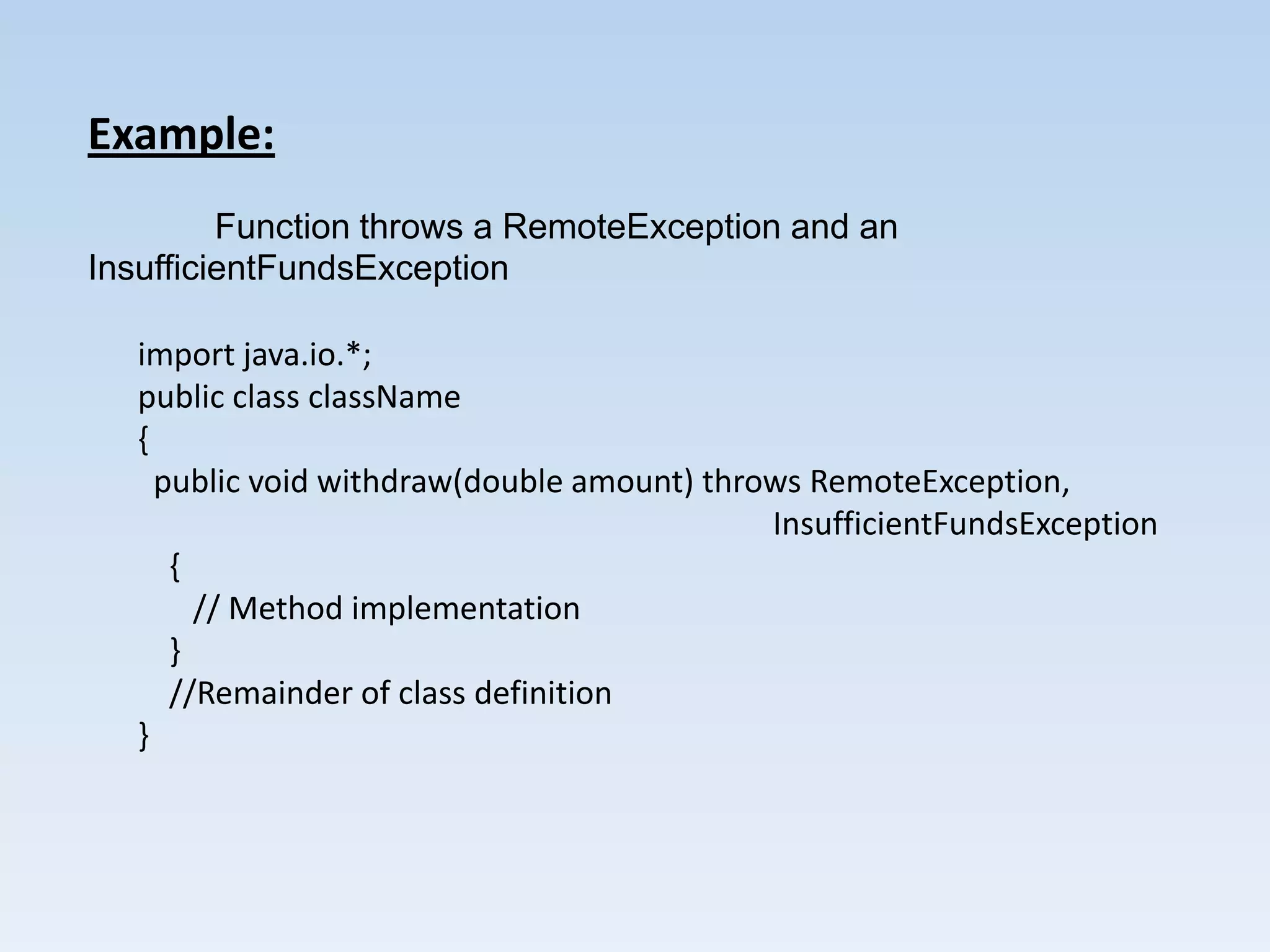 Exception handling in Java | PPT