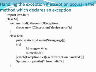 Exception Handling | PPT