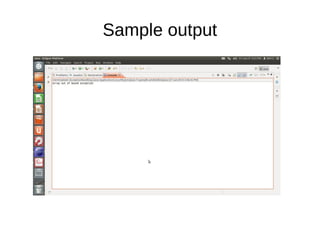 Sample output
 