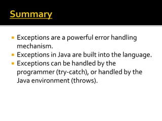 Exception handling | PPTX