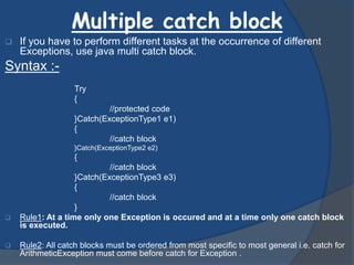Exception handling | PPT