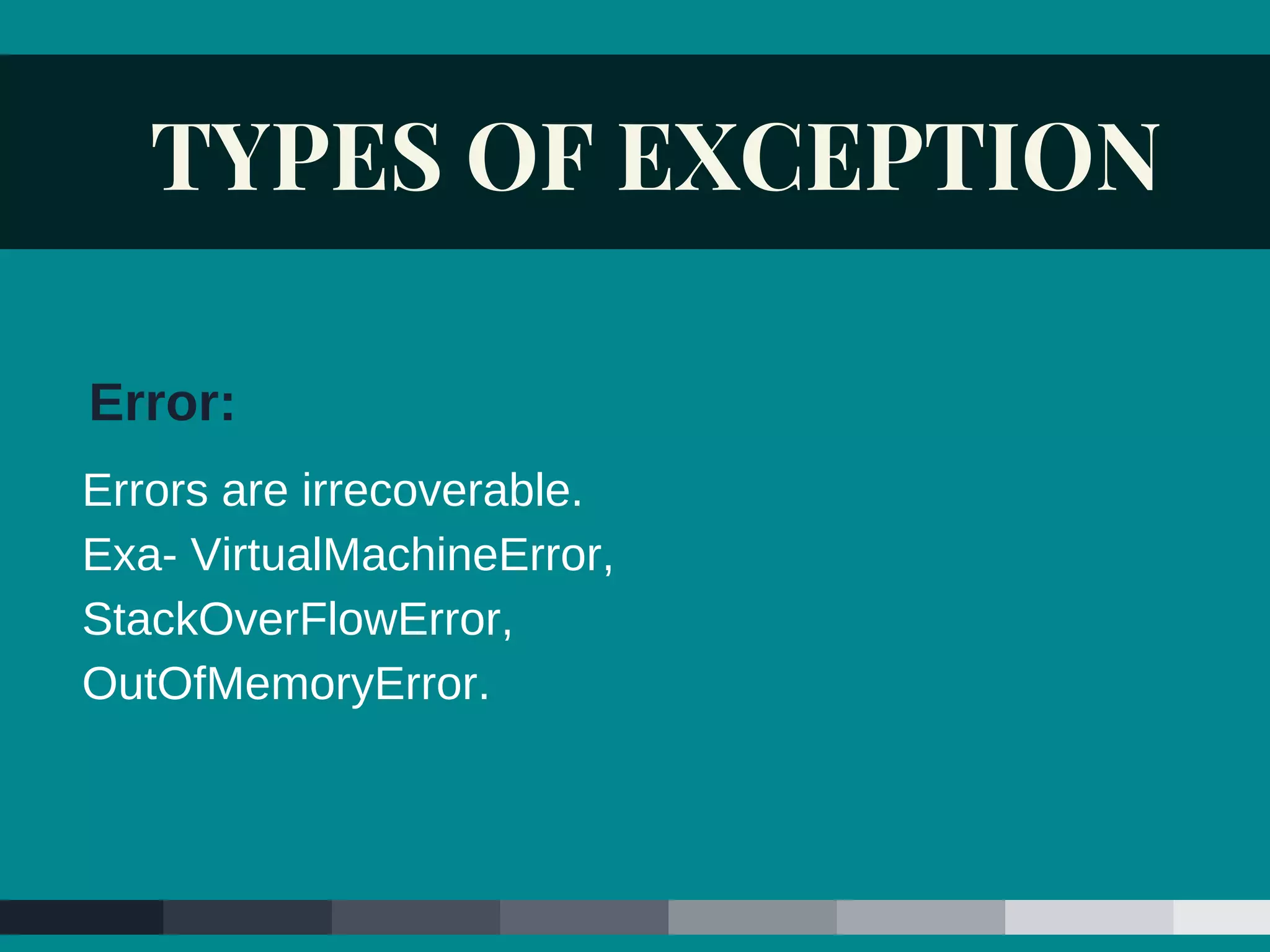 Exception Handling in Java | PDF | Programming Languages | Computing