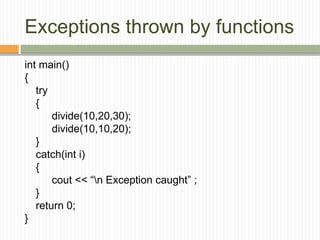 Exception handling | PPT