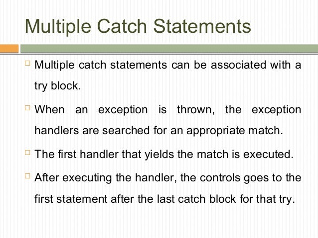 Exception Handling