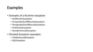 Exception handling | PPTX