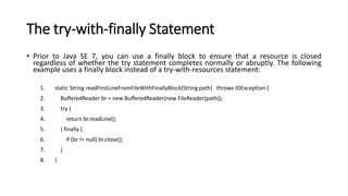 Exception handling | PPTX