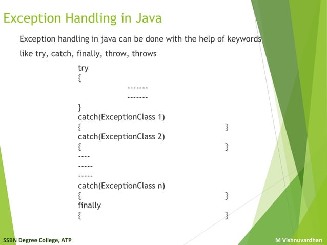 Exception handling | PPT