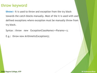 Exception handling | PPT