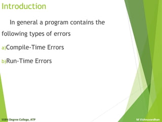 Exception handling | PPT