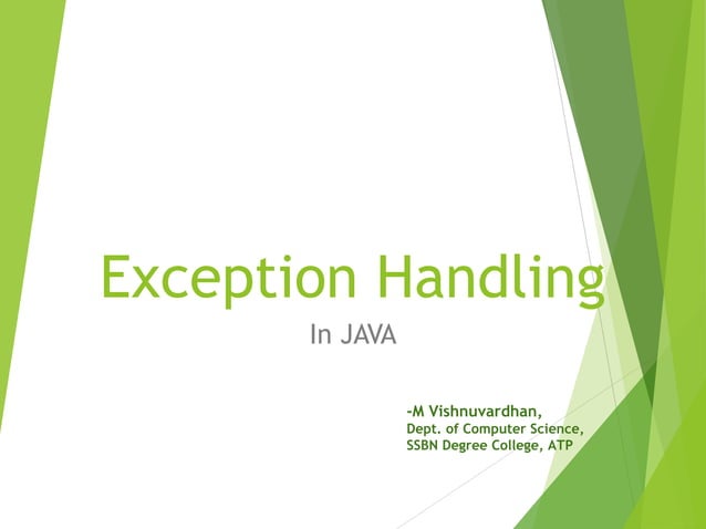 Java Exception Handling Techniques | PPT