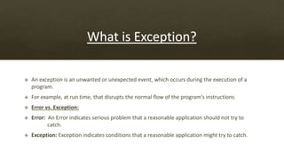Exception handling
