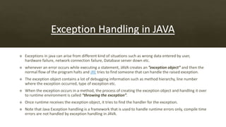Exception handling