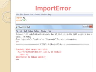 ImportError
 