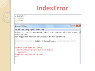 IndexError
 