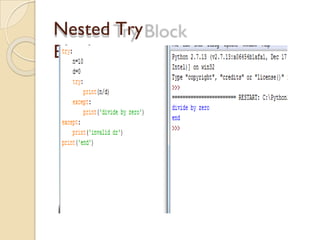 Nested Try
Block
 