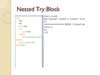 Nested Try Block
 