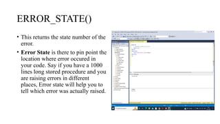 Exception handling in SQL with Execution | PPTX