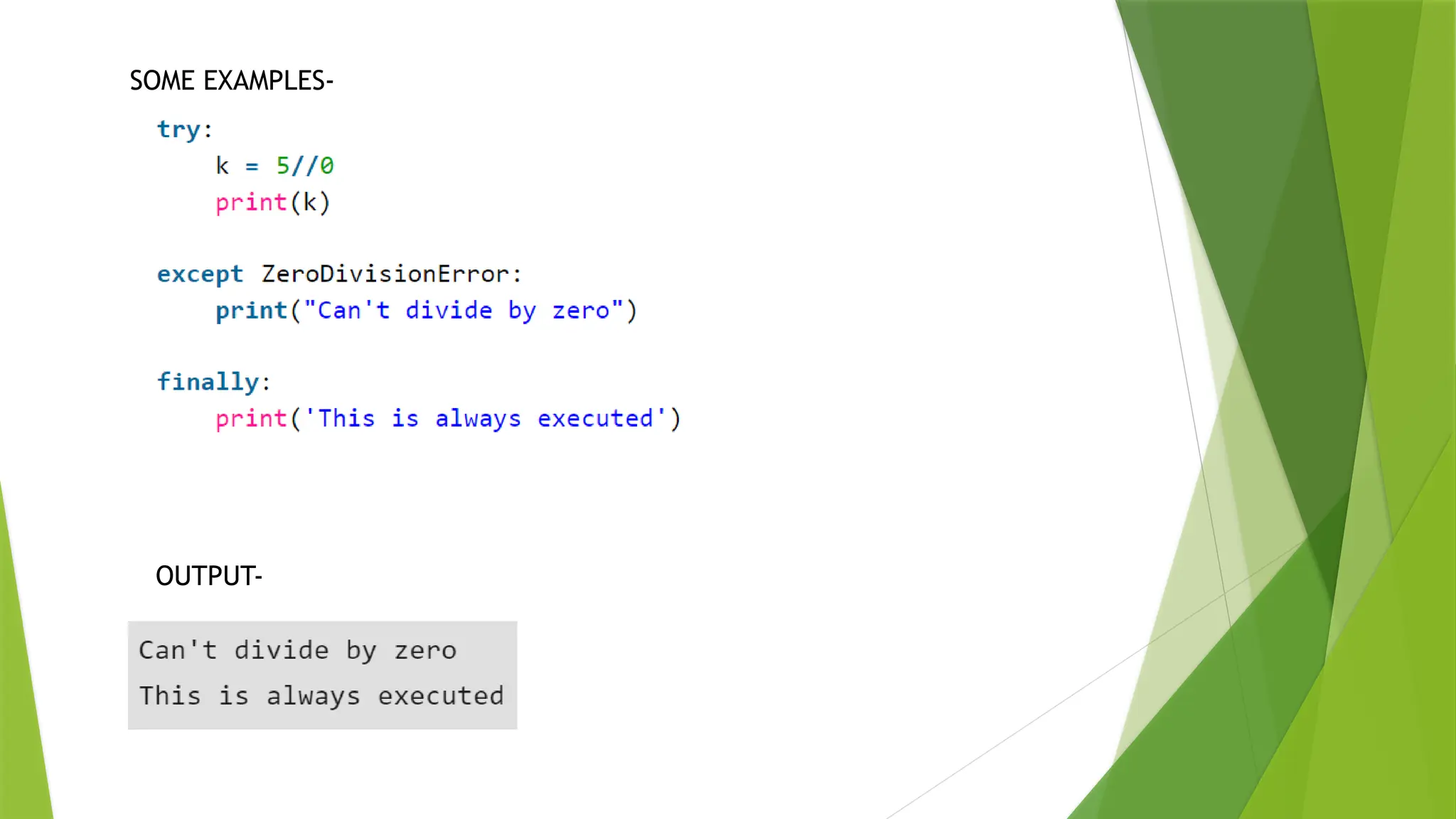 OUTPUT-
SOME EXAMPLES-
 