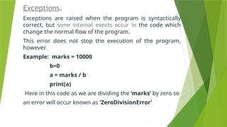EXCEPTION HANDLING class 12th computer science.pptx