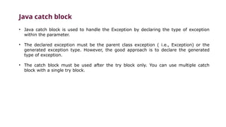 exception handling try catch finally block | PPTX
