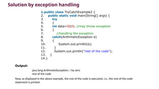 exception handling try catch finally block | PPTX