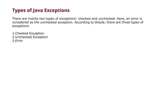 exception handling try catch finally block | PPTX
