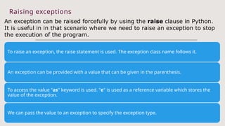 Exception Handling computer science python | PPTX