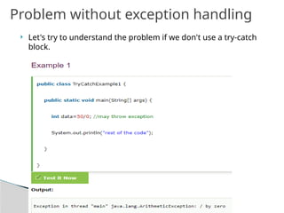 Comprehensive Guide to Exception Handling in Java Programming | PPTX