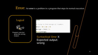 Exception Handling_and error handling in python | PPTX