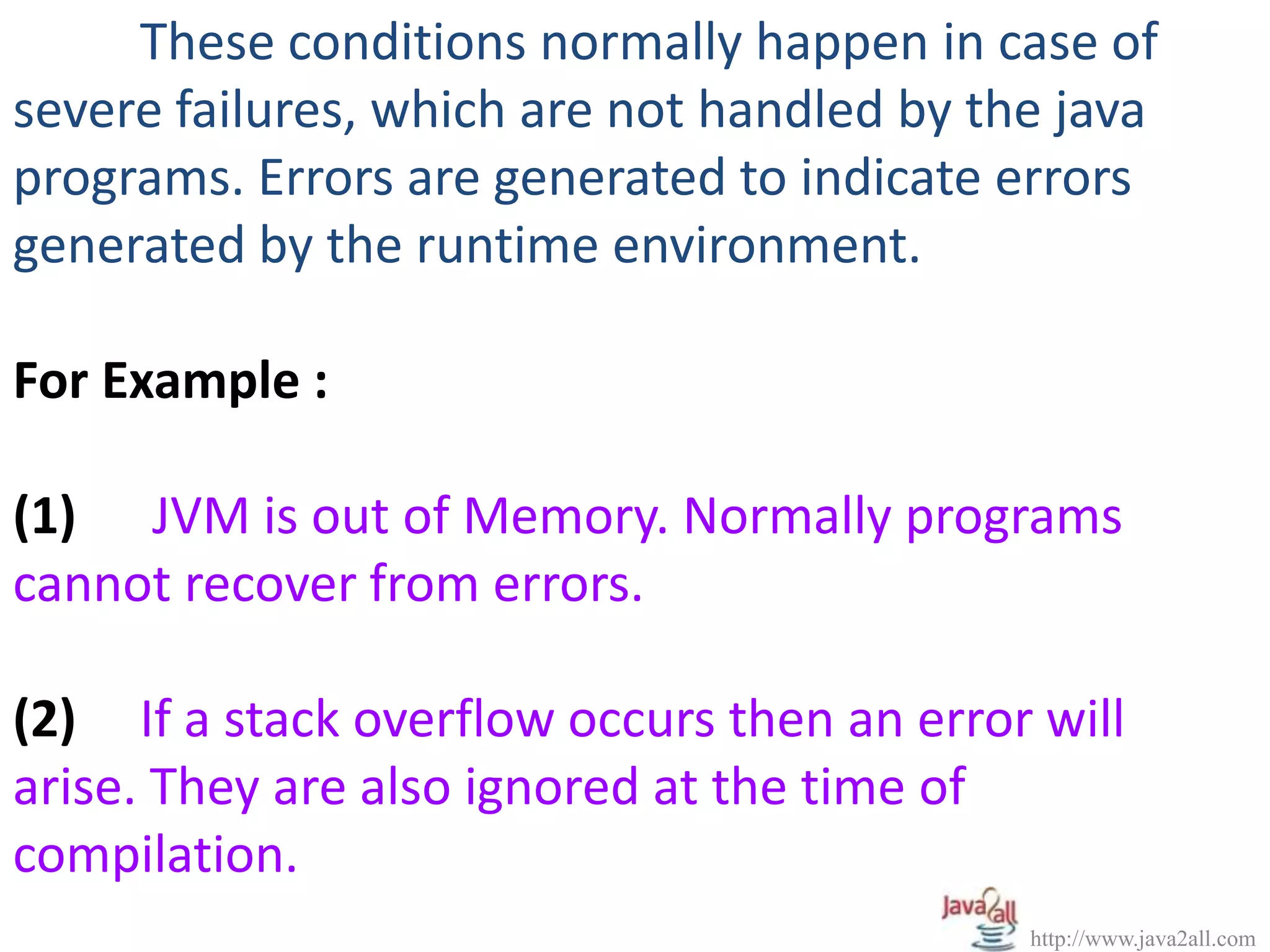 Java Exception handling | PPS