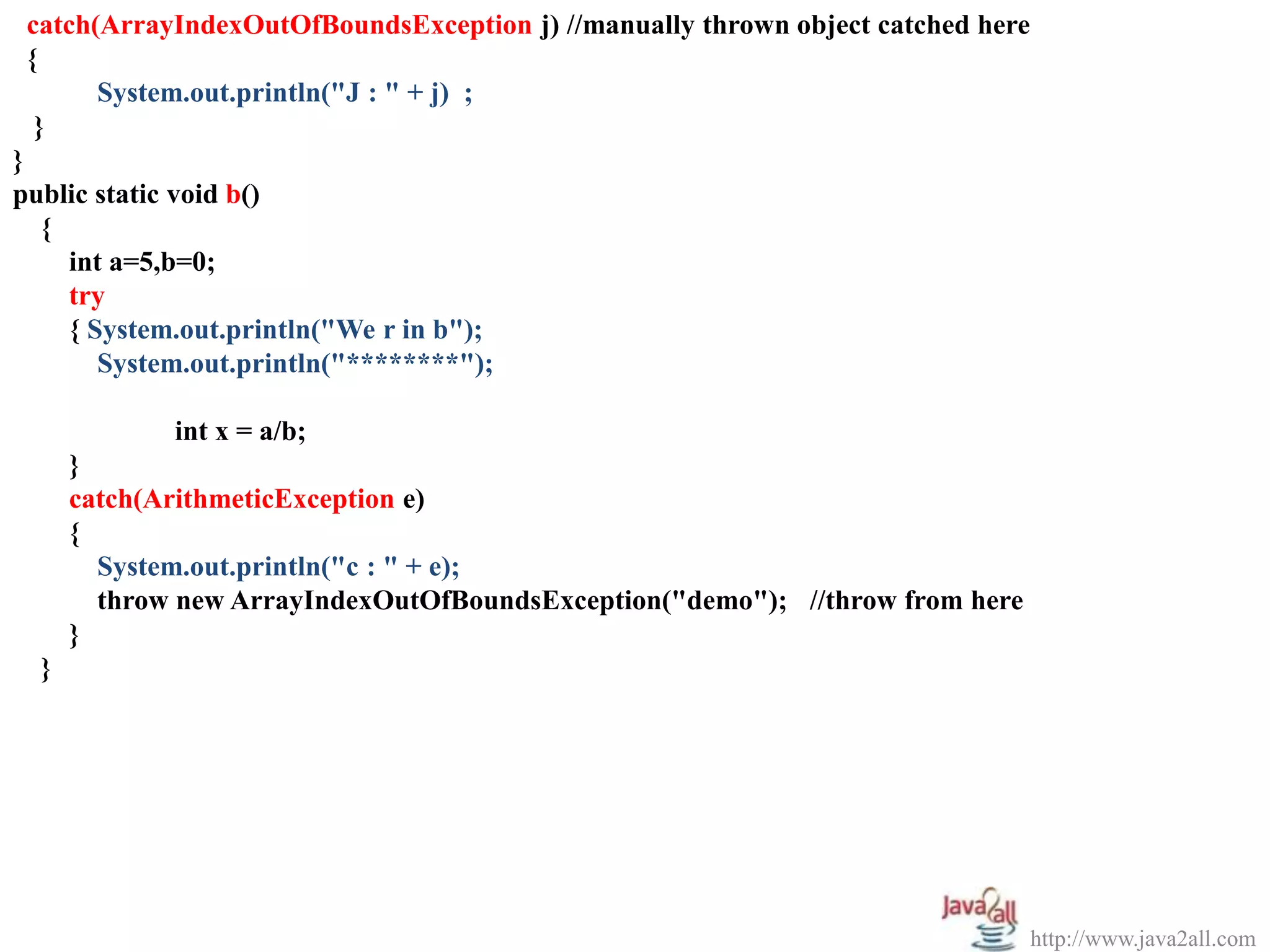 Java Exception handling | PPS