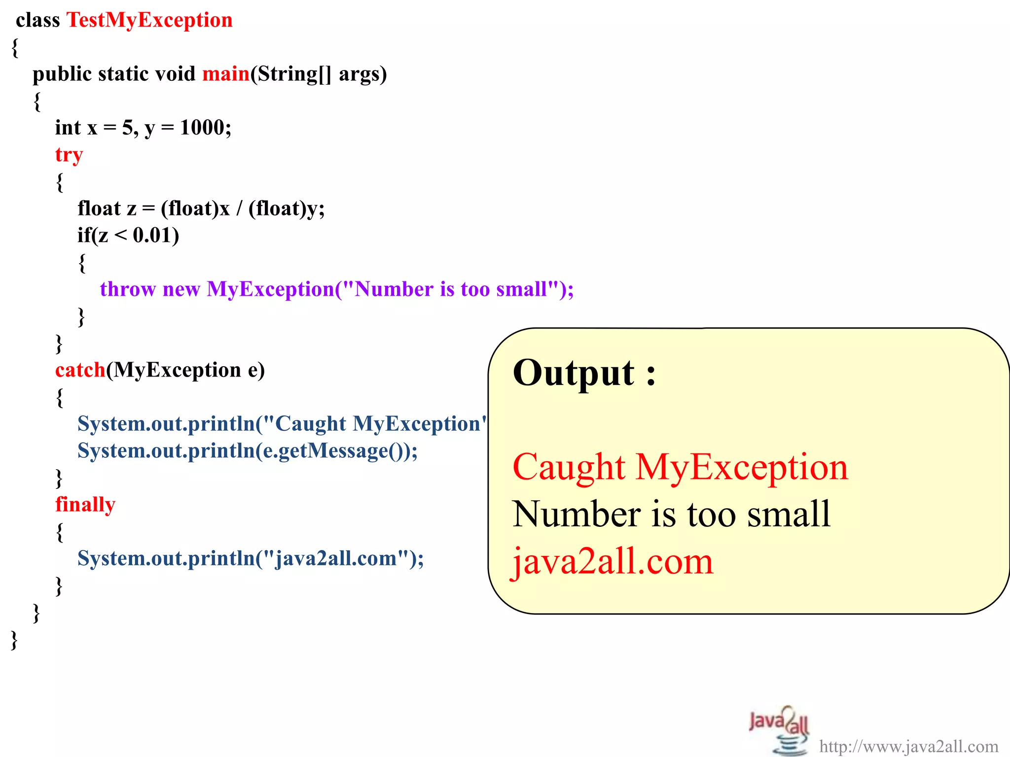 Java Exception handling | PPS