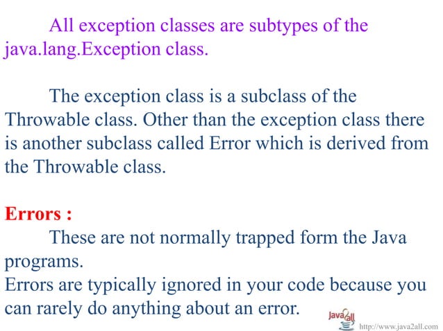 Java Exception handling | PPS