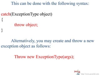 Java Exception handling | PPS