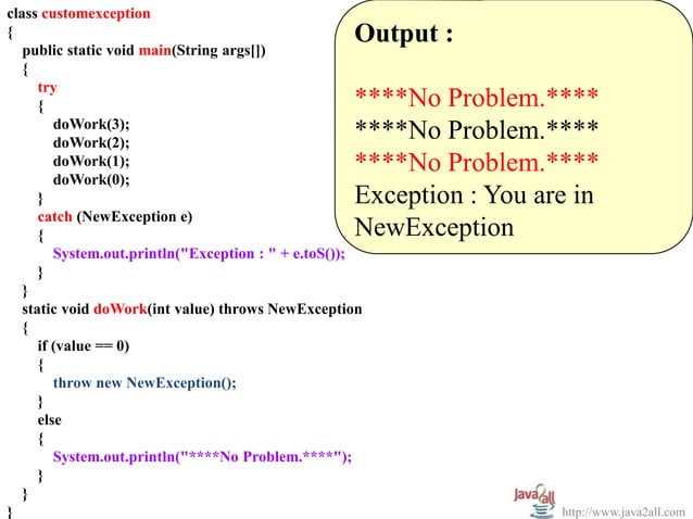 Java Exception handling | PPS