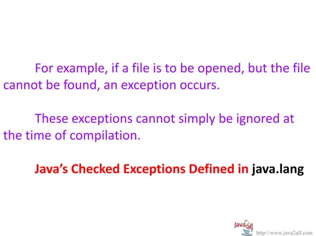 Java Exception handling