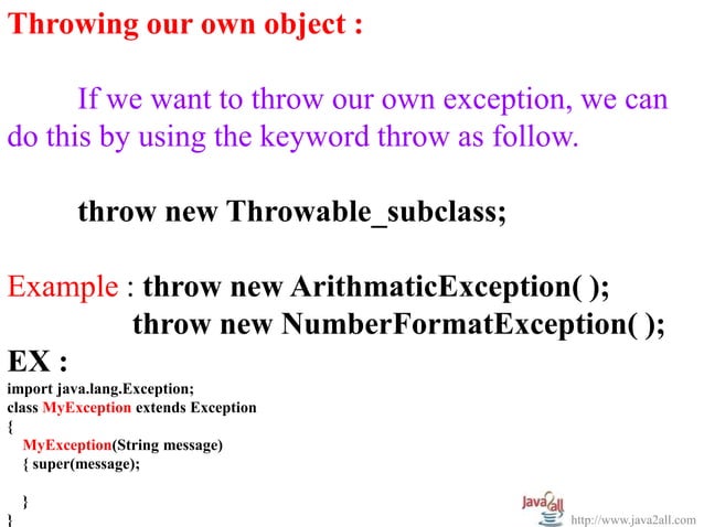 Java Exception handling