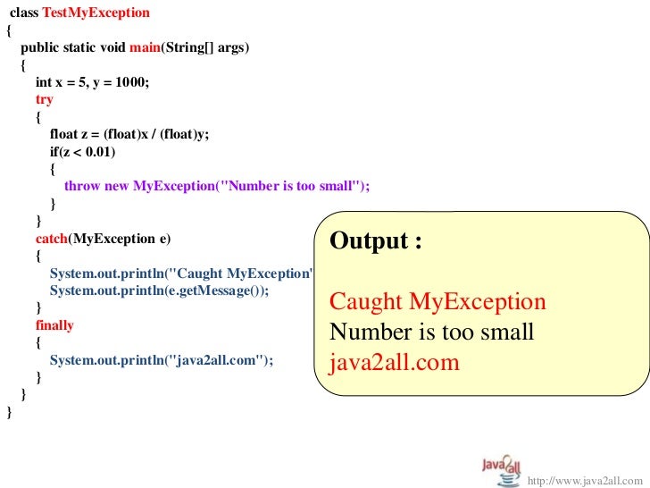 Java Exception handling