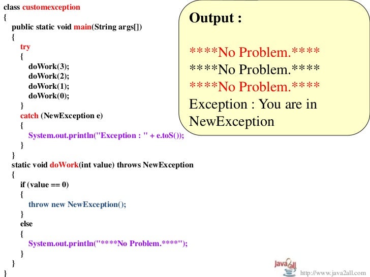 Java Exception handling