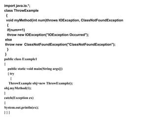 Exception_Handling in java is not mandatory | PPTX