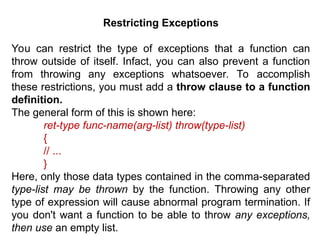 Comprehensive Guide to C++ Exception Handling and Dynamic Matrix ...