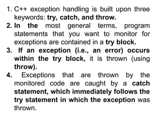 Comprehensive Guide to C++ Exception Handling and Dynamic Matrix ...