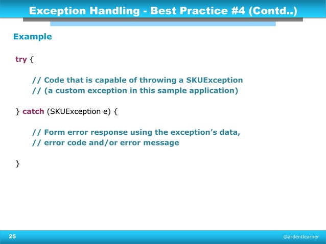 Exception handling & logging in Java - Best Practices (Updated)