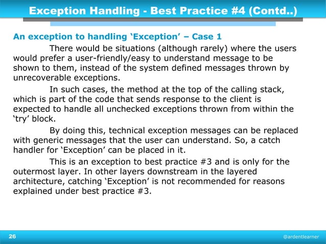 Exception handling & logging in Java - Best Practices (Updated)