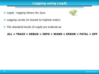 Exception handling & logging in Java - Best Practices (Updated) | PPT