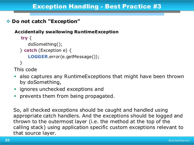 C exception source