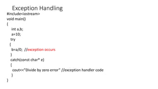 Exception handling c++ | PPTX